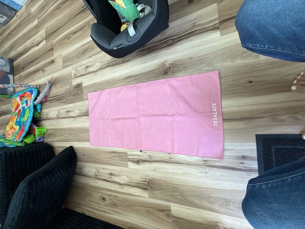 Tesalate Sand-Free Workout Fitness Towel in Geometric Triangle Print U13 - Picture 5 of 7